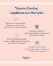 Feel Less Lonely as A Therapist