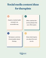 Social media content ideas for therapists